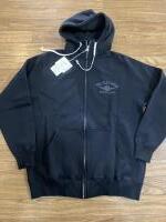 THE FLAT HEAD FN-MHZP-002 HIGH NECK HOODIE FLYING WHEEL BLK 38サイズ