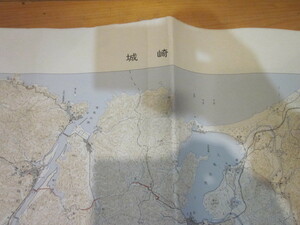古地図　城崎　　5万分の1 地形図　　◆　昭和42年　◆　兵庫県　京都府　書き込みあります。