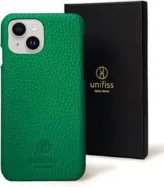 unifiss iPhone 14 レザーケース グリーン