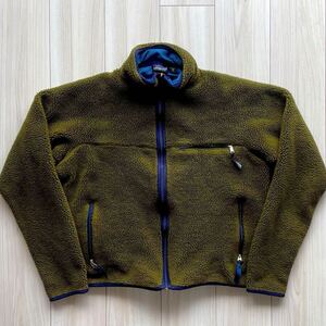 スーパースペシャル！ブロンズ！90s パタゴニア ベビーレトロカーディガン L patagonia ビンテージ Vintage レア フリース USA製 レトロ