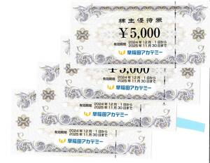 送料無料　早稲田アカデミー　株主優待　20,000円分