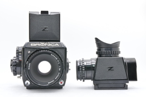 ZENZA BRONICA EC + NIKKOR-P・C 75mm F2.8 + TTLファインダー ゼンザブロニカ 中判フィルムカメラ 単焦点レンズ ■25323