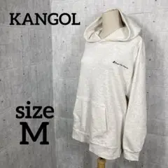 KANGOL カンゴール【M】パーカー　ホワイト　フーディ　プルオーバー