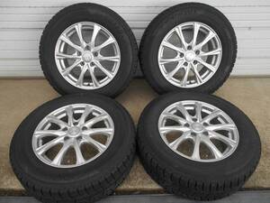 【アルミホイール スタッドレスタイヤ 中古 4本セット（6,5j-16 +47 114,3 5H iG50 PLUS 215/65R16）ガリ傷無し そこそこ美品】