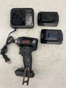 【中古品】★RYOBI(リョービ) DIY 18v充電式インパクトドライバ1.5Ahバッテリx2/充電器/ケース) BID-1807L1 655201B ITMRZL2XSYXO