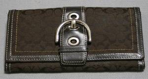 ★コーチ　COACH　長財布　シグネチャー　中古品　used　現状品★