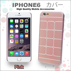 IPHONE6カバーオシャレなメタル風☆ピンク