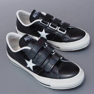 美品!! 日本製 US 5 / 23,5cm 限定 converse ワンスター J V-3 黒 ベルクロ MADE IN JAPAN BLACK