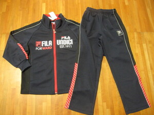 *新品*140*FILA*ジャージ上下Set*ネイビー×レッド*フィラ*紺*