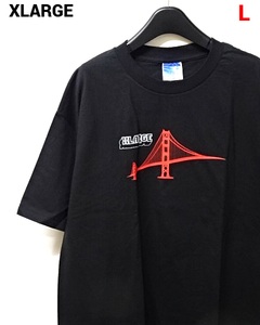 L 未使用【90s USA製 XLARGE Tee Black エクストララージ Tシャツ ブラック MADE IN USA 自由の女神 90