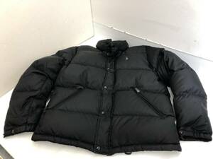 CL241120-01S/ ポロラルフローレン(POLO RALPH LAUREN) ダウンジャケット 収納フード付き ブラック Mサイズ アウター JKT ジャンパー