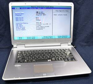 起動確認のみ(ジャンク扱い) NEC VK26MD-B CPU:i5-560M RAM:4G HDD:無し (管:KP256