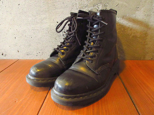 ビンテージ●Dr.Martens 8ホールブーツ黒●240929j6-m-bt-25cm古着ドクターマーチン革靴