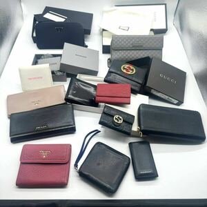 (ブランド財布13点) GUCCI グッチ PRADA プラダ LOEWE ロエベ バーバリー メゾンマルジェラ財布 まとめ ウォレット ハイブランド 付属品