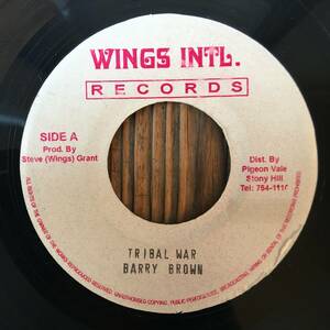 ★送料込み/試聴/Big Foundation Tune/Channel One/鉄板【Barry Brown - Tribal War (= Far East)】7inch！Wings Intl. Records JA Reissue