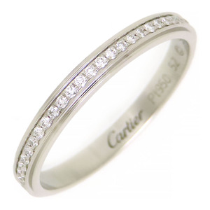 カルティエ ダムール ウェディング リング ダイヤモンド #52 B4093652 Pt950 レディース CARTIER [美品] 中古 【ジュエリー】