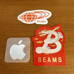 ビームス アップル ステッカー BEAMS Apple 3点セット