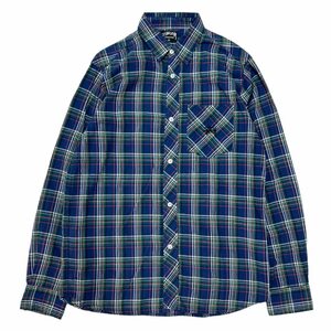 STUSSY ステューシー　Check Shirts ブルー サイズ:S