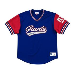 USA正規品 【2XL】 Mitchell&Ness ミッチェル&ネス NFL ジャイアンツ NY Giants メッシュ T.PROSPECT Vネック ユニフォーム アメフト