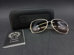 ▽ 【224】 クロムハーツ サングラス CALLMEBACK / CHROME HEARTS アイウェア Eyewear 眼鏡 ウェリントン フレーム ホワイト系