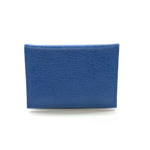 KENZO ケンゾー 名刺入れ カードケース レザー 二つ折り ブルー 青おしゃれ シンプル 管理HS36369