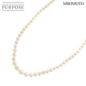 ミキモト MIKIMOTO アコヤ真珠 8.1-4.5mm ネックレス 45cm SV シルバー パール Akoya Pearl Necklace 90229691