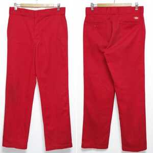 即決 00s W32 L32 ディッキーズ DICKIES ワークパンツ WorkPants 874 イングリッシュレッド 赤 ER