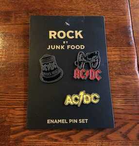 JUNKFOOD 日本未入荷 AC/DC エナメルピンset 袋入り 検ロックT バンドT ACDC