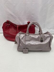 LOEWE ロエベ アマソナ アナグラム CELINE セリーヌ ハンドバッグ トートバッグ レディース ピンク系 パープル系 レッド系 2点まとめ