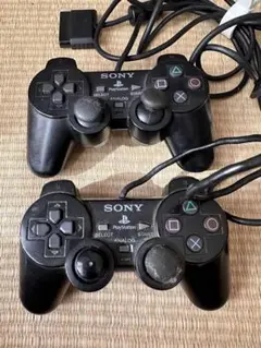 ジャンク故障品　PlayStation2用　コントローラー2基