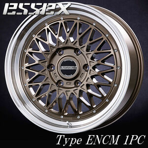 送料無料 200系ハイエース ESSEX エセックス ENCM 1PC ブロンズ 7.5J +42 225/45R18 タイヤ ホイール4本セット