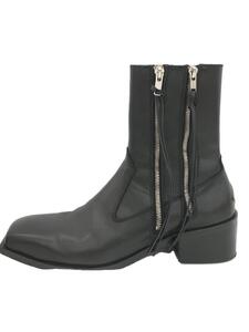 el conductor H◆SQUARE TOE DOUBLE SIDE ZIP BOOTS/ブーツ/44/BLK/レザー//