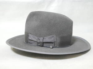 ◆STETSON　ステットソン　ラビットファーハット　グレー　サイズ60㎝（7 1/2）◆