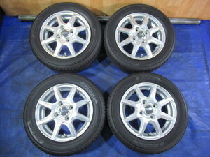 激安即決！STRANGER 13-4B 4H/100 ET45 ＋ YOKOHAMA 155/65R13 2021年製 中古4本 ワゴンR ラパン アルト セルボ パレット T008144