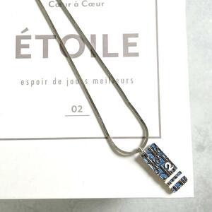 Dior ディオール　ネックレス　シルバー　トロッター　ブルー