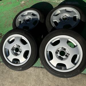 Linea ディッシュ★6J+38 PCD100/114.3-4穴★155/65R14★ローダウン軽自動車!!ワゴンR・エブリィ・アルト・タント・ムーヴ・N-BOX等!!