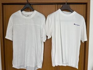 adidas (アディダス) とchampion (チャンピオン) の白Tシャツ セット Men