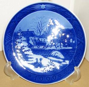 （洋食器・プレート）ROYAL COPENHAGEN イヤープレート1999 The Sleigh Ride 一級品 004000001999 直径18㎝ 輸入元希望価格￥8,800円