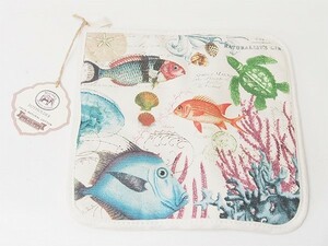 新品 MICHEL DESIGN WORKS ポットホルダー シーライフ Cotton Sea Life Potholder 鍋つかみ ミトン 管11510