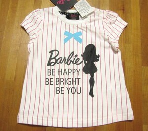 *送料無料*新品*90*Barbie*半袖Tシャツ*ピンクストライプ*バービー*