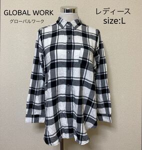 ★早い者勝ち破格SALE★ GLOBAL WORK グローバルワーク チェックシャツ L