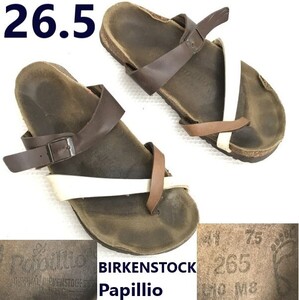 ドイツ製★ビルケンシュトック パピリオ/BIRKENSTOCK Papillio★本革/レザーサンダル【size:26.5/41/メンズ/茶/brown】ビーチShoes◆pQ-579