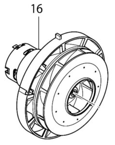 マキタ makita 18V 充電式クリーナ CL182FDZW 用 モータアッセンブリ 125932-1 クリーナー 掃除 清掃 部品 修理 大工 建築 建設 掃除機 DIY