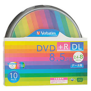 三菱化学メディア Verbatim DTR85HP10SV1 DVD+R DL 8倍速 10枚組 [管理:1000025184]