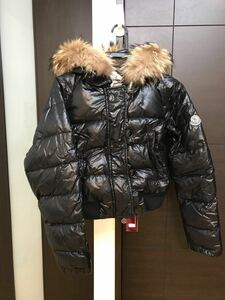 MONCLERモンクレールブラックファー付きダウン0正規品クリーニング済み