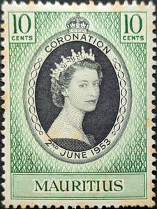 【外国切手】 モーリシャス 1953年06月02日 発行 エリザベス女王2世の戴冠式 未使用