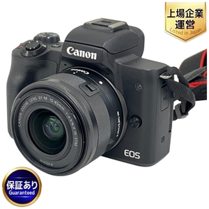 Canon EOS Kiss M EF-M15-45mm F3.5-6.3 レンズセット キャノン デジタル ミラーレス 一眼 カメラ 写真 撮影 趣味 中古 良好 T9446215