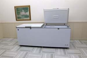 超美品！21年 超美品！超大型 2ドア 冷凍庫 ストッカー チェストフリーザー 755L 大容量 JCMC-755 カギ キャスター付 厨房店舗業務用3