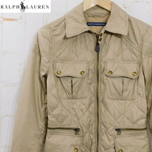 ラルフローレンスポーツ RALPH LAUREN SPORT■ダウンジャケット■S(160/84A)■ベージュ　ジャンパー　ブルゾン【古着】　※2519212