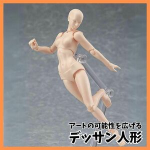 デッサン人形　女性　肌色 デラックスセット デッサンモデル 人体模型 画材